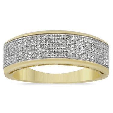 Diamond Wedding Band Ring in 10k Yellow Gold 0.40 Ctw